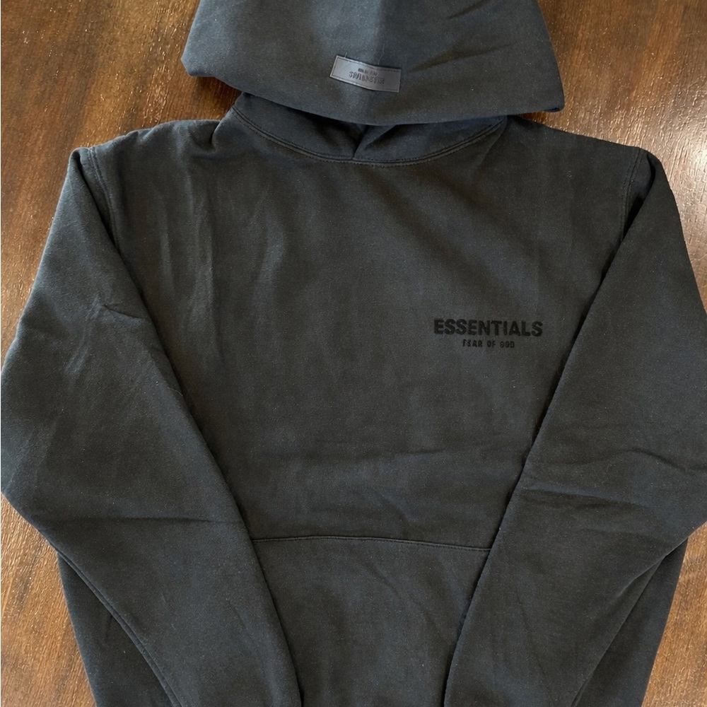 Fear of God ESSENTIALS Black Hoodie Sweatshirt